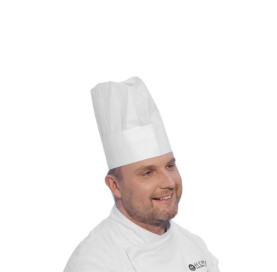 Czapka kucharska zestaw 10 szt. - regulowana, plisowana