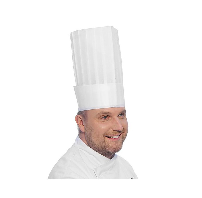 Czapka kucharska LE GRAND CHEF - zestaw 10 sztuk