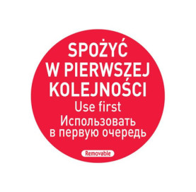 Etykiety Food Safety - Spożyć w pierwszej kolejności