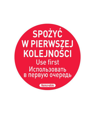 Etykiety Food Safety - Spożyć w pierwszej kolejności