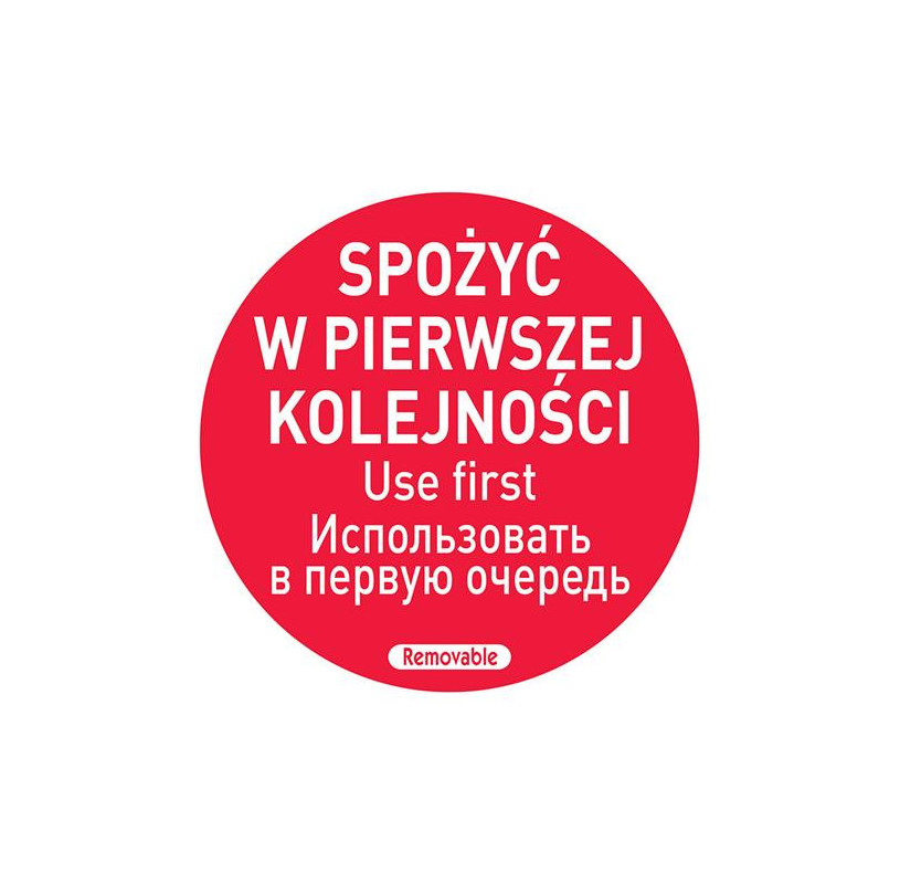 Etykiety Food Safety - Spożyć w pierwszej kolejności