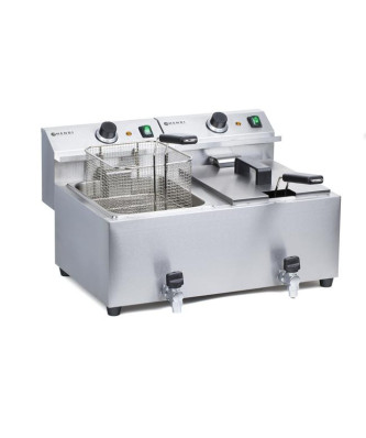 Frytownica MASTERPRO 2x8L z Kranem Spustowym