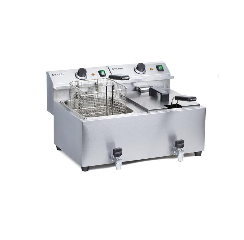 Frytownica MASTERPRO 2x8L z Kranem Spustowym
