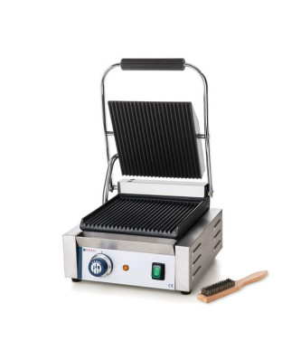 Grill kontaktowy poj. ryflowany - 300°C regulacja