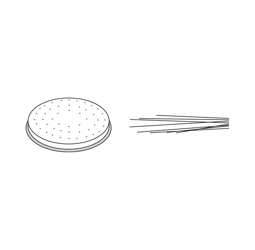 Końcówka do MPF2,5/4 – Capelli d'Angelo, maszyna do makaronu