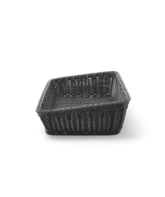 Kosz Skośny Prostokątny Czarny 400x300x120mm