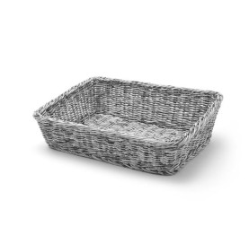 Kosz skośny prostokątny szary 400x300x120 mm