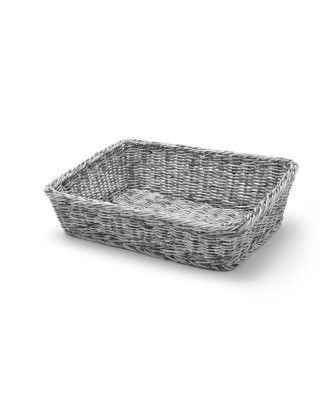 Kosz skośny prostokątny szary 400x300x120 mm