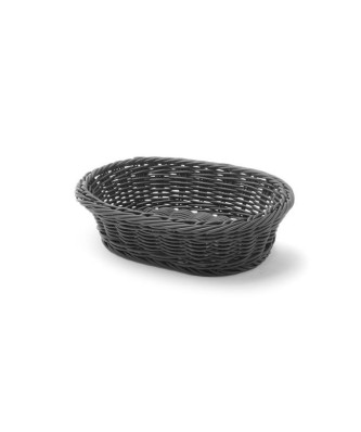 Koszyk Owalny Czarny 250x190 mm — Idealny dla Restauracji