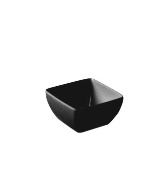 Kwadratowa miska z melaminy 125x125 mm czarna