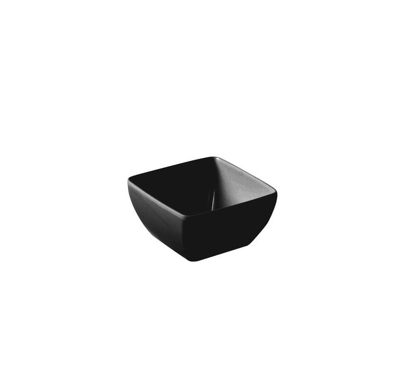 Kwadratowa miska z melaminy 125x125 mm czarna