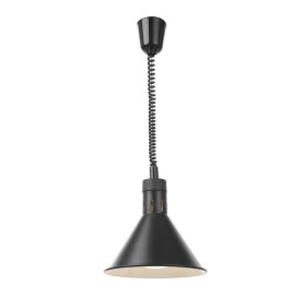 Lampa grzewcza stożkowa czarna 275 mm do gastronomii