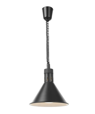 Lampa grzewcza stożkowa czarna 275 mm do gastronomii