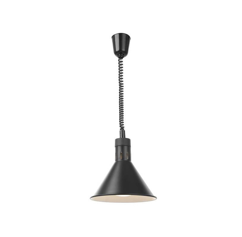 Lampa grzewcza stożkowa czarna 275 mm do gastronomii