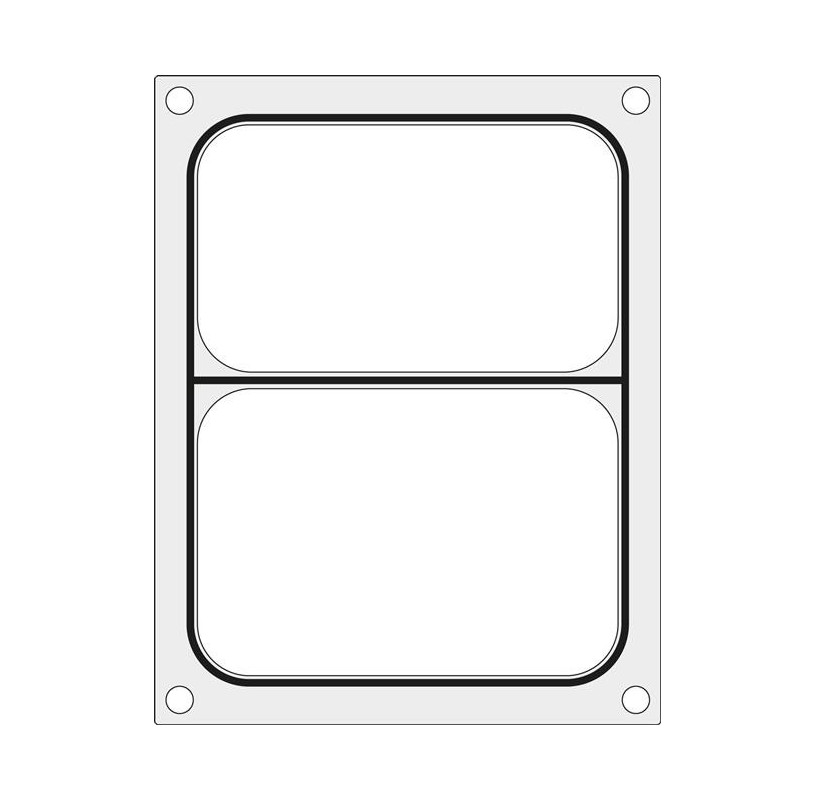 Matryca do zgrzewarki Duni DF10, tacka dwudzielna 227x178 mm