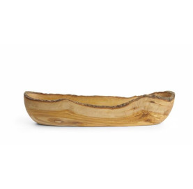 Miska podłużna HENDI z drewna oliwnego, 400x90mm