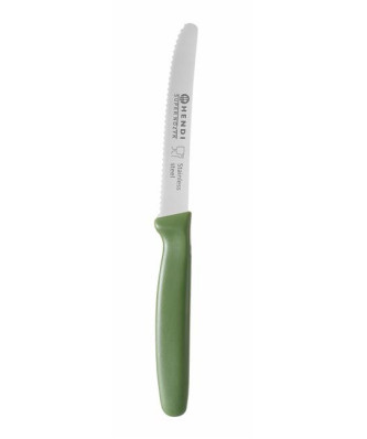 Nóż uniwersalny HENDI 220mm ząbkowany, zielony