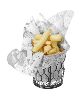 Papier pergaminowy 500 arkuszy z nadrukiem - Gastronomia