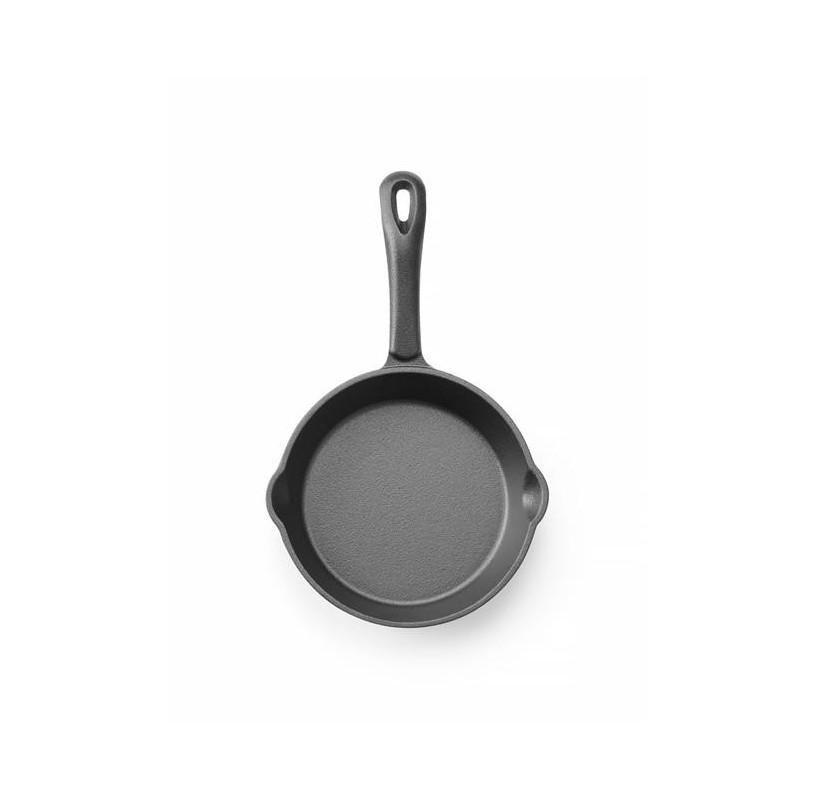 Patelnia żeliwna HENDI 250mm - równomierne smażenie