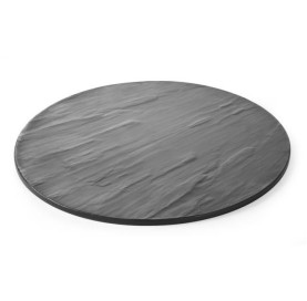 Płyta do serwowania z melaminy śr. 430 mm - imitacja łupka