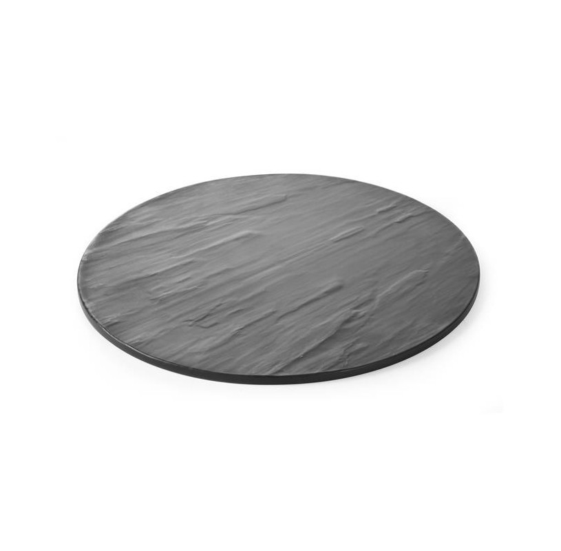 Płyta do serwowania z melaminy śr. 430 mm - imitacja łupka