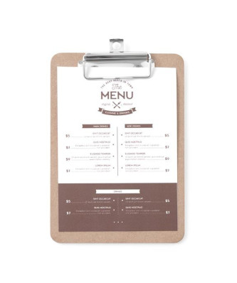 Podkładka pod Menu 125x180 - Solidny Klips MDF