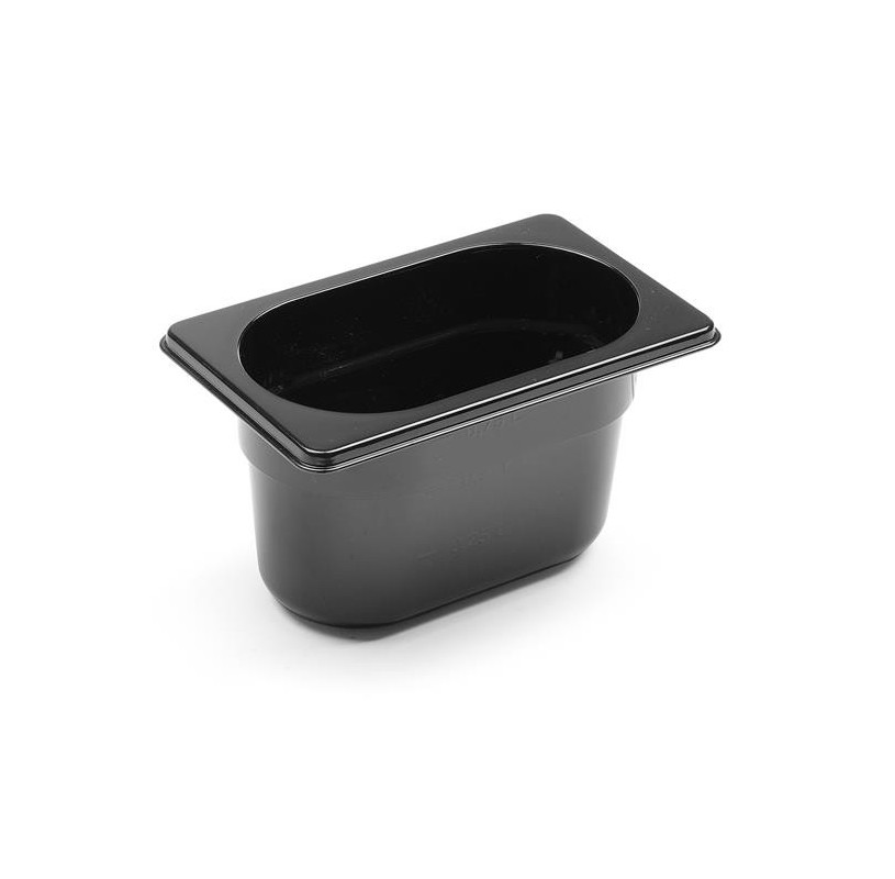 Pojemnik GN 1/9 poliwęglan czarny 100mm, catering