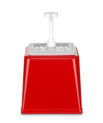 Pojemnik z pompką do sosów 2,5L — RED, Gastronomia