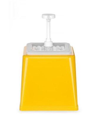 Pojemnik z pompką do sosów 2,5L - żółty, BPA Free