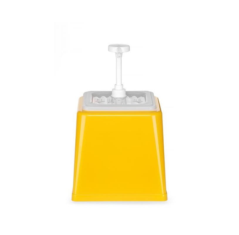 Pojemnik z pompką do sosów 2,5L - żółty, BPA Free