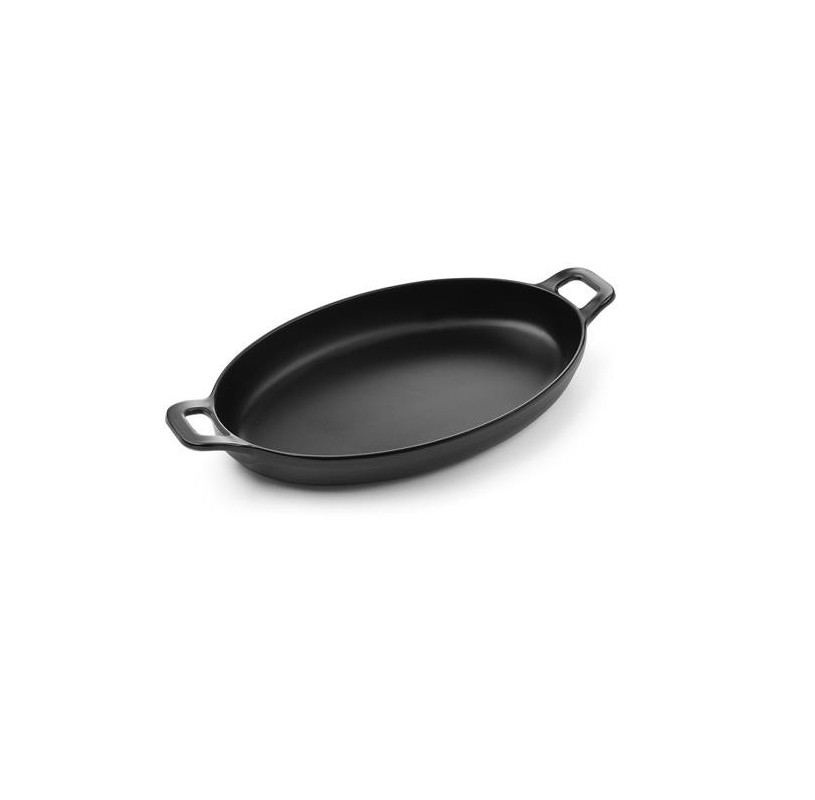 Rondelek czarny Little Chef mini - owalny do prezentacji