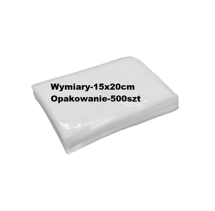 Worki PA/PE 15x20 do pakowania próżniowego - 500 szt.