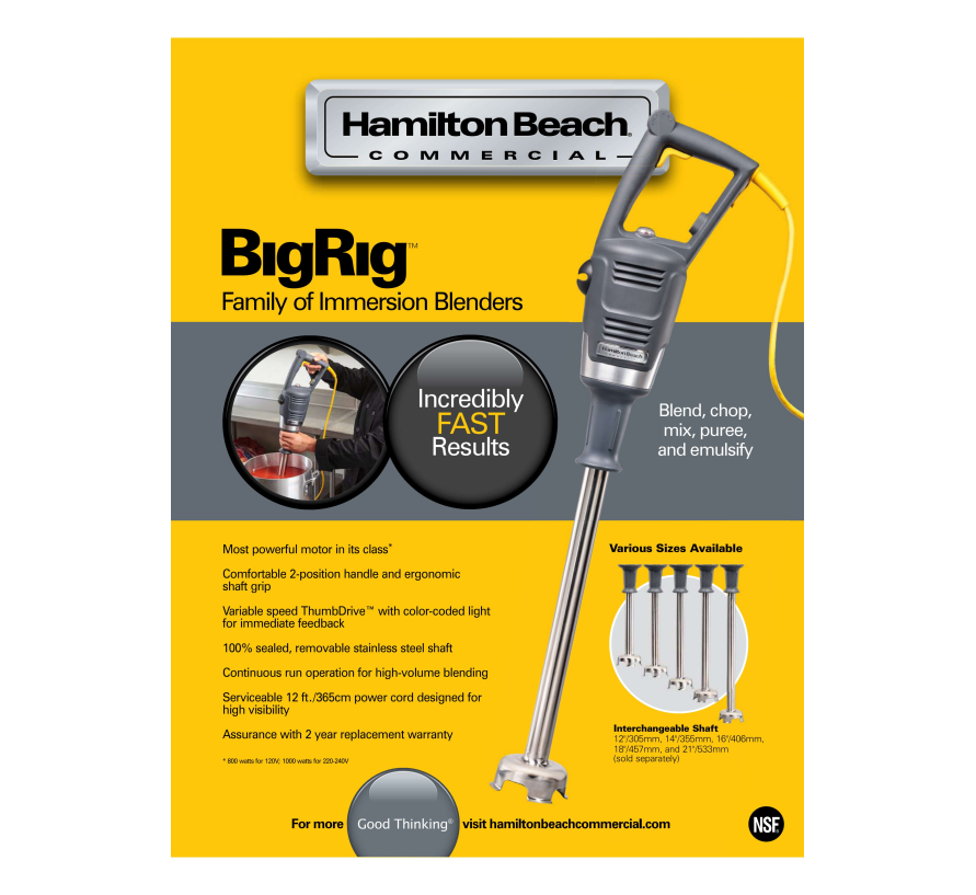 Blender Hamilton Beach Commercial® BigRig™ to sprzęt stworzony z myślą o profesjonalistach | 24Gastro